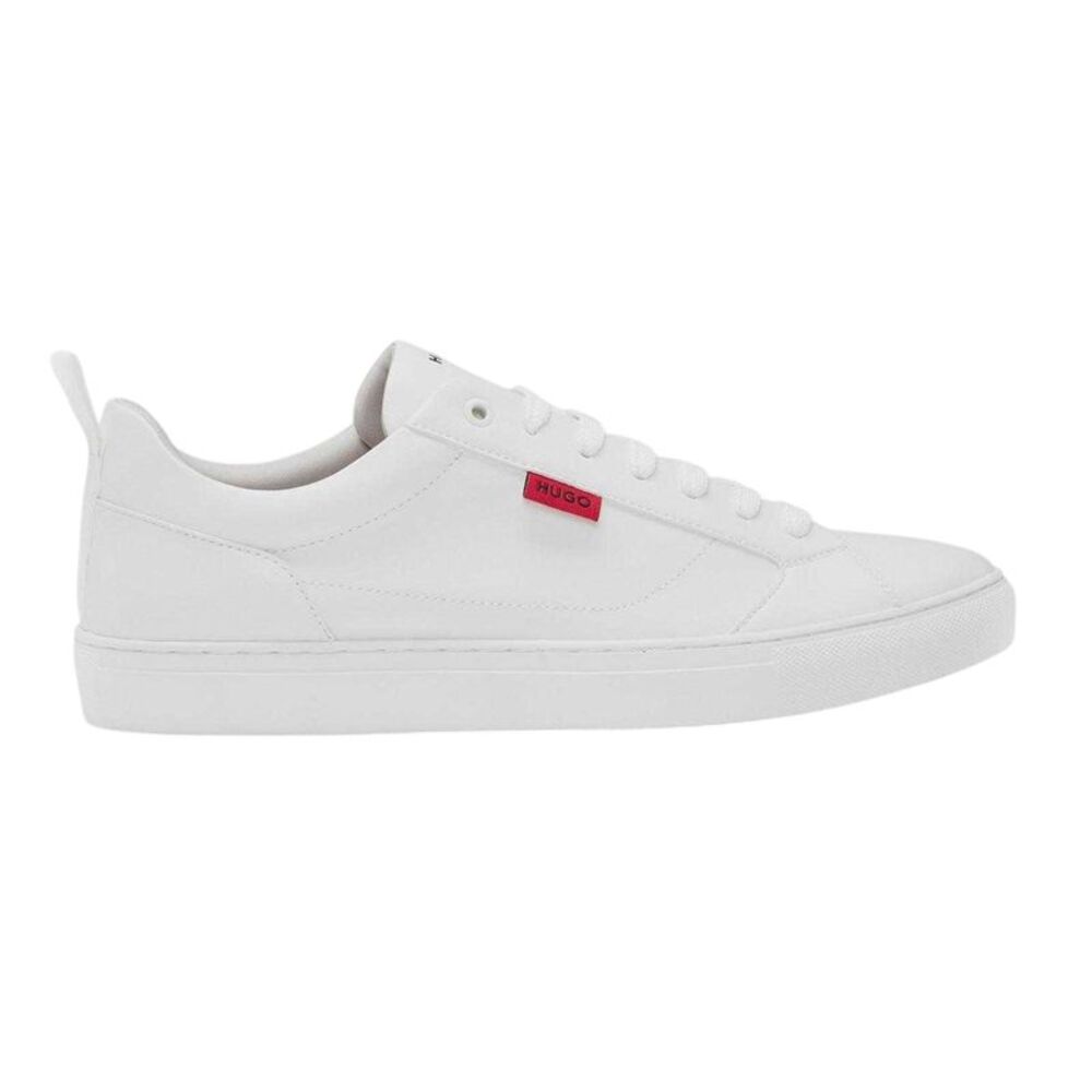 Hugo Mens Leather Tennis Sneakers / White